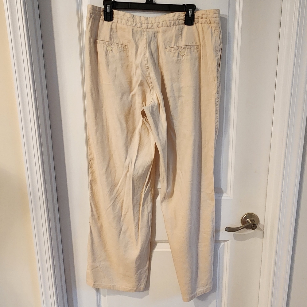 Pendleton New With Tags Cream Linen Blend Pants S… - image 2